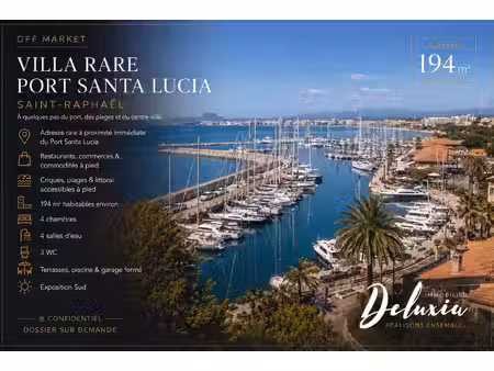off market : villa avec piscine à vendre, à proximité du port santa lucia, saint-raphaël.