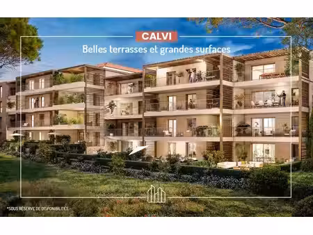vente appartement neuf 2 pièces 47m2 calvi - 264577 € - surface privée