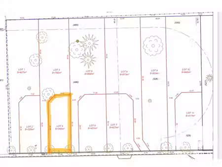 vente terrain à bâtir 340 m²