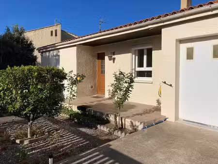 villa t3 bis narbonne horte neuve avec véranda, jardin et ga