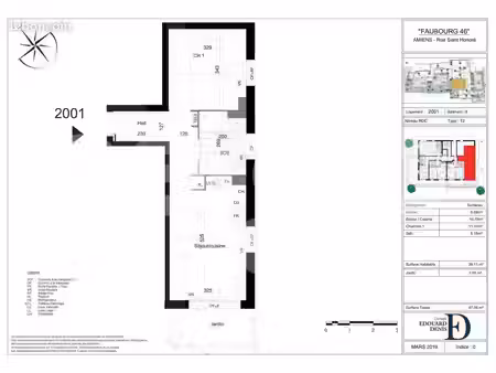 appartement 2 pièces 39 m²