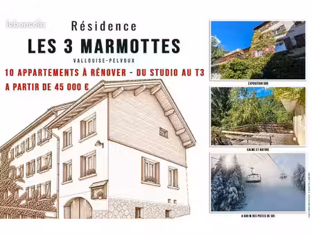 pelvoux - appartements à rénover dès 45 000
