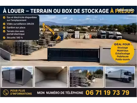à louer parcelle de terrain pour du stockage de matériel ou voiture