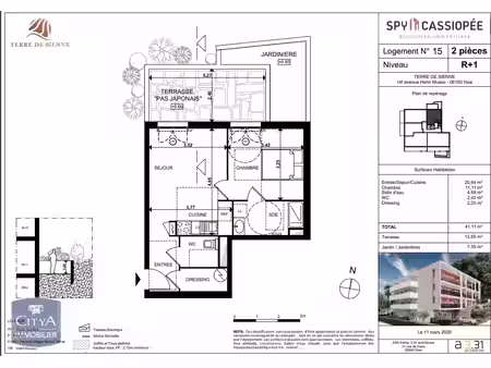appartement à louer 2 pièces 41.11 m² - nice (06) - 802€