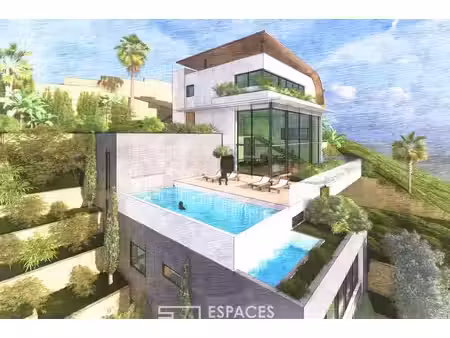 californienne de 340m² prête à finir avec vue panoramique et piscine