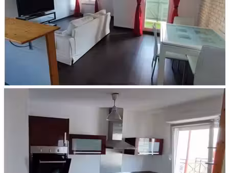 appartement t2 45m² + balcon + cave + parking - meublé