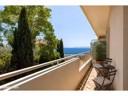 le port/mont boron, grand 2 pièces 61m2 sur terrasse vue mer