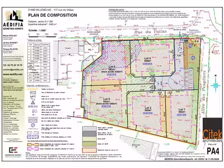 villeneuve- terrain constructible de 508m² - viabilisé - libre constructeur