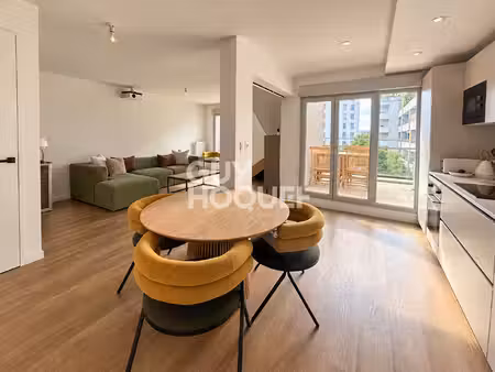 t3 duplex avec balcon et garage - meublé