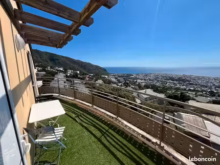 t3 meublé 75 m² avec vue mer, garage, bellepierre