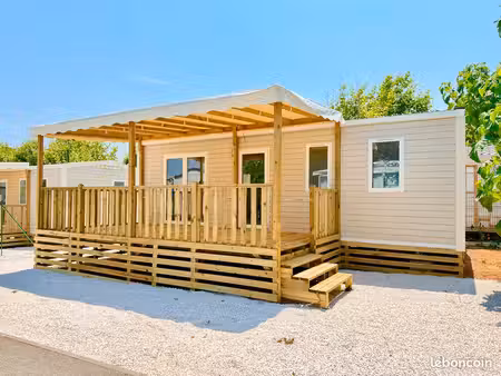 vente mobil-home neuf tout confort équipé - irm riviera 3- camping 3 - hyères (83)