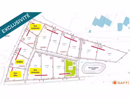 terrain de 527 m² viabilisée (lot 15) – le puy