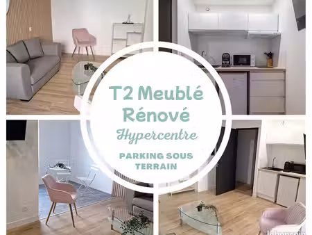 t2 meublé rénové – hyper centre le mans - parking sécurisé