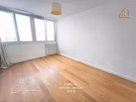 paris 13e, studio 31,51 m²,proche des transports, parking et cave