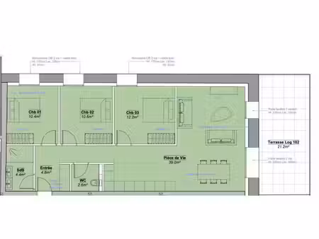 vente appartement 4 pièces 84 m² viry (74580)