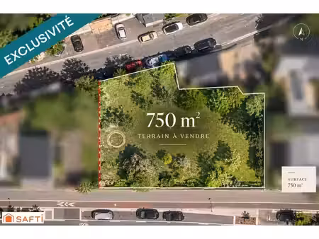 caen – terrain constructible de 750 m²