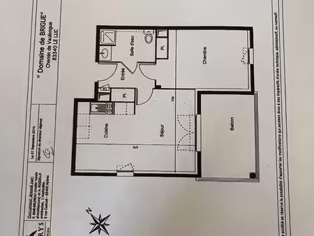 appartement 2 pièces 43 m² avec balcon