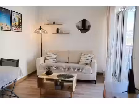bel appartement meublé 30 m² avec vue dégagée – cannes proche centre-ville