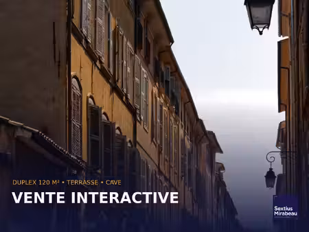vente interactive rare duplex de 120 m2 avec terrasse plei