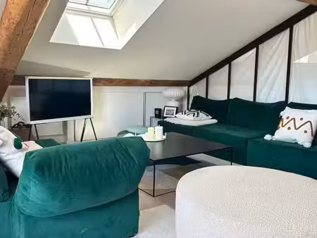 loft meublé 90m² climatisé – cœur croix-rousse