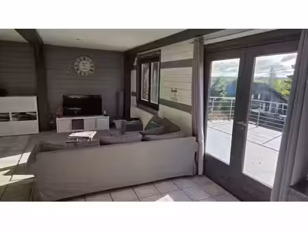 maison 3 ch, vue dégagée, jardin, 2 terrasses, cave + garage