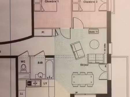 à louer - appartement t3 avec place de parking - le mans