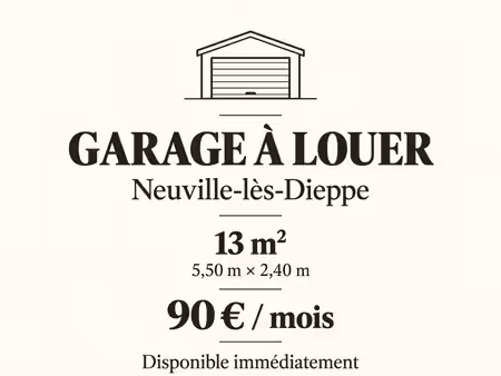 garage à louer – neuville-lès-dieppe – 90 /mois