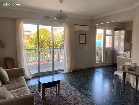 cannes à proximité de l'hôpital - élégant t2 meublé, terrasse 14 m², résidence avec gardie