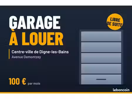 garage de 15 m² à louer – centre-ville de digne-les-bains
