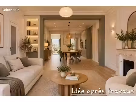 maison - 147 m² - 4 chambres - quartier washington- jardin + cabanon