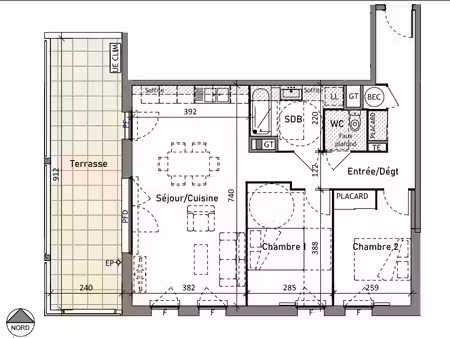 appartement t3 de 70,58 m²