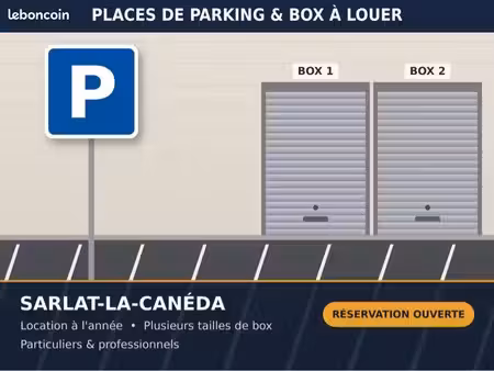 sarlat – places de parking et box à louer