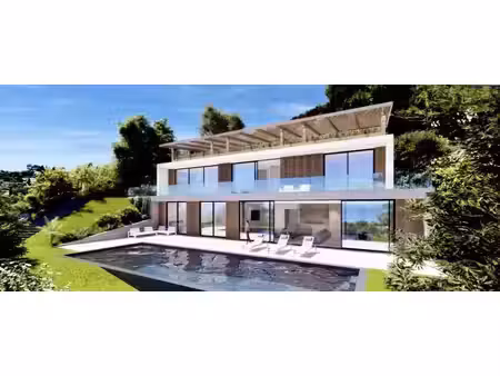 roquebrune-cap-martin–projet de villa contemporaine de luxe avec permis accordé, vue mer,.