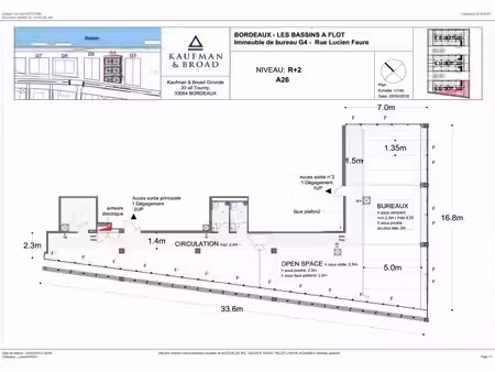 location bureaux 165m² à 415m²