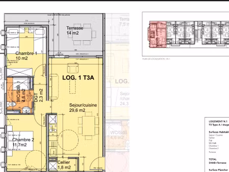 vente programme neuf 3 pièces  60.00m²  remire