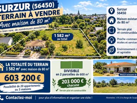 terrain constructible neuf à vendre