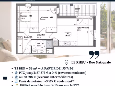 le rheu - t3 brs - a saisir !