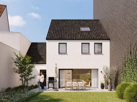 nieuwbouwwoning met 3 slaapkamers  zuidgerichte tuin en garage in menen