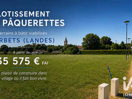 vente terrain à bâtir 825 m²