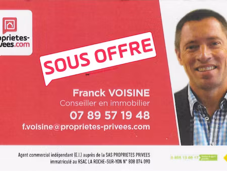 a vendre en exclusivité  maison les herbiers avec 3 chambres sur une parcelle de 749 m2