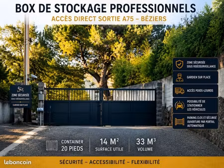 box de stockage pour professionnels - beziers