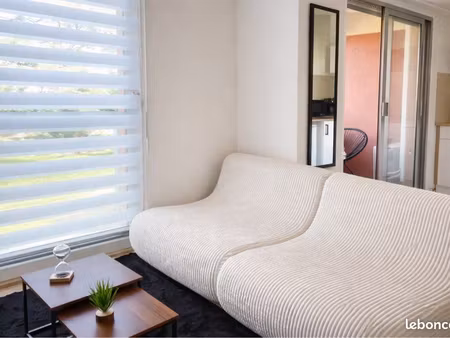 location meublée – studio + balcon – tout compris edf  wifi et résidence piscine tennis