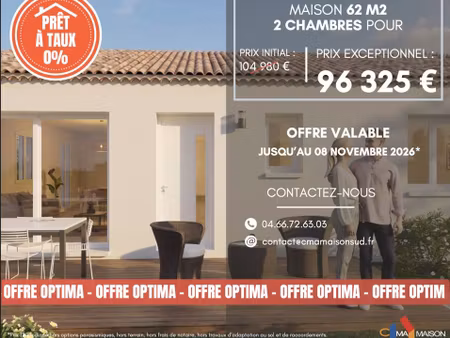 projet de construction d'une maison 62 m² avec terrain à sorgues (84)