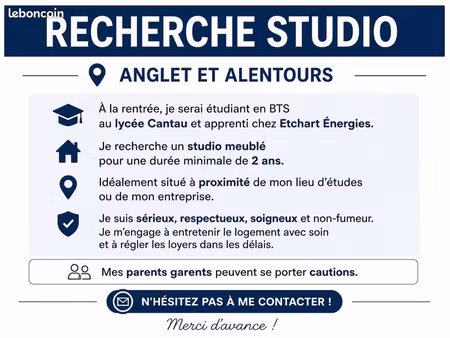 recherche de studio étudiant