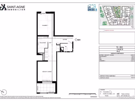 appartement 2 pièces 48 m²