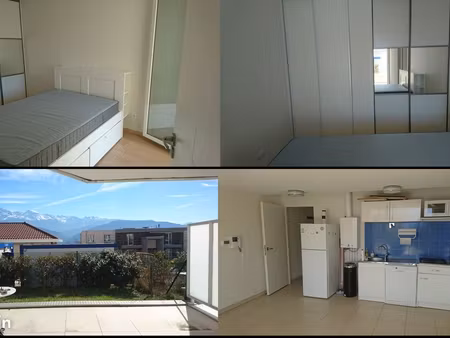 location montbonnot - t2 42 m2 rdc + jardin + garage - 690 cc