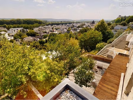maison de caractère à chinon — vue imprenable sur le château et le coteau