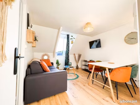 appartement meublé 30m2 guingamp 15min uco/ 5min centre ville / parking / wifi