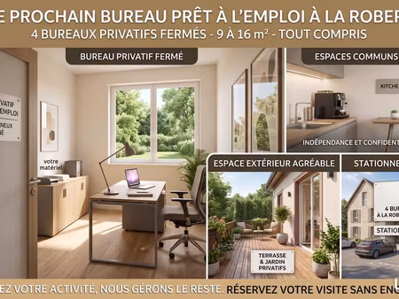 bureaux privatifs prêts à l'emploi - ouverture prochaine - robertsau