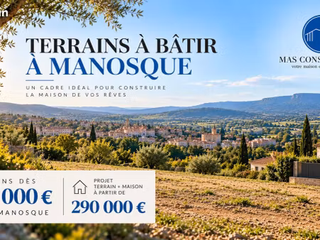 terrain 400 m² manosque